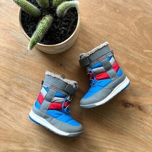 Kids Winter Boots - Gray, Blue, and Red